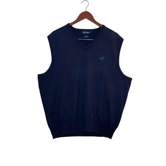 Polo Golf Ralph Lauren Maidstone Club Cashmere Blend Navy Sweater Vest Men’s XL - Picture 1 of 8